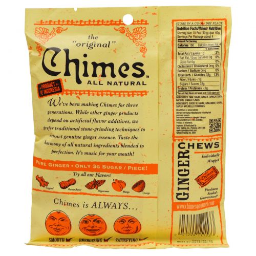 Chimes, Ginger Chews, Orange, 5 oz.