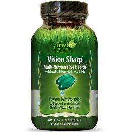 Irwin Naturals, Vision Sharp, Питательные вещества для здоровья глаз, 42 жидких гелевых капсулы