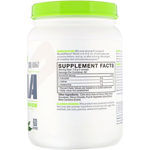 MusclePharm, BCAA Essentials, лимон-лайм, 1,03 фунта (468 г)