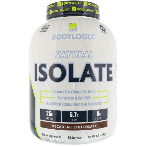 Bodylogix, Natural Isolate, Decadent Chocolate, 4 lbs (1.8 kg)