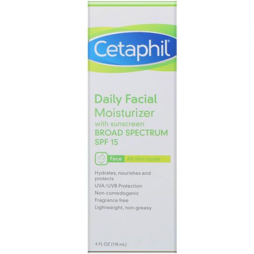 Cetaphil, Дневной увлажняющий лосьон для лица с SPF 15, 118 мл