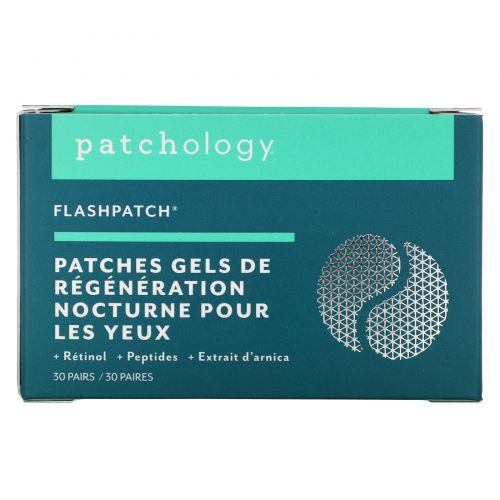 Patchology, FlashPatch Restoring Night Eye Gels, 30 Pairs