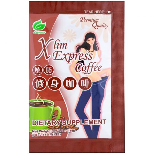 Longreen Corporation, Xlim Express Coffee, 10 Sachets, 5.3 oz (150 g)