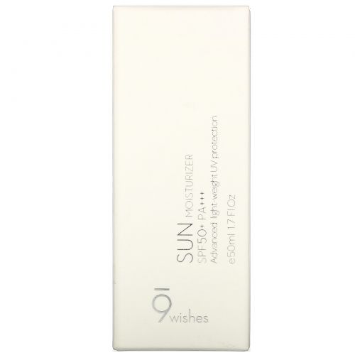 9Wishes, Sun Moisturizer, SPF 50+ PA+++, 1.7 fl oz (50 ml)