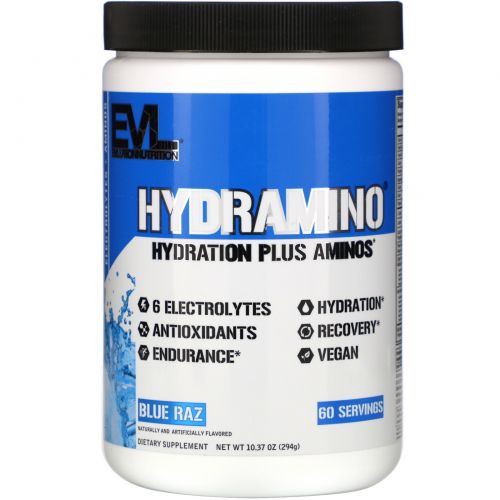 EVLution Nutrition, Hydramino, голубая малина, 294 г (10,4 унции)