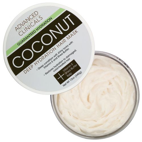 Advanced Clinicals, Coconut, Deep Hydration Hair Mask, 12 oz (340 g)