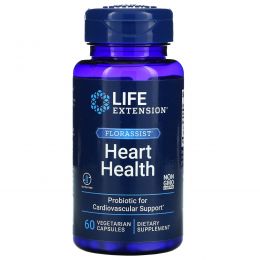 Life Extension, Пробиотик FlorAssist для здоровья сердца, 60 капсул