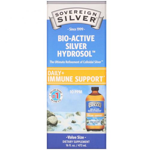 Sovereign Silver, Bio-Active Silver Hydrosol, 10 PPM, 16 fl oz (473 ml)