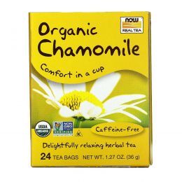 Now Foods, Comfy Chamomile, 24 Чайных Пакетика, по 2 г каждый