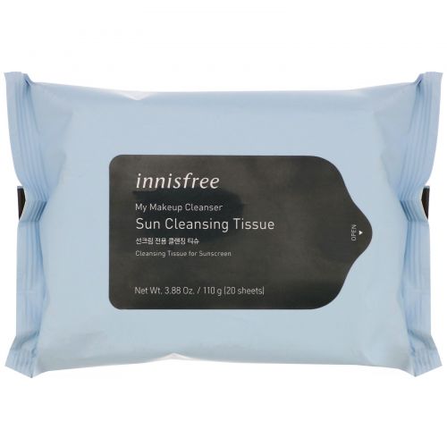 Innisfree, My Makeup Cleanser, Sun Cleansing Tissue, 20 Sheets, 3.88 oz (110 g)