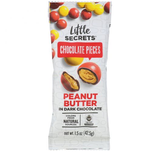 Little Secrets, Dark Chocolate Pieces, Peanut Butter, 1.5 oz (42.5 g)