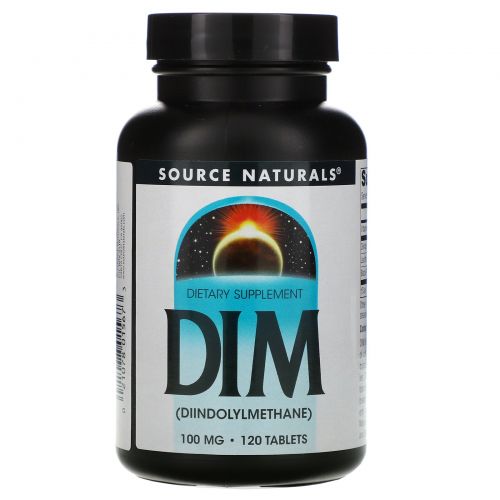 Source Naturals, Дииндолилметан (ДИМ), 100 мг, 120 Таблеток