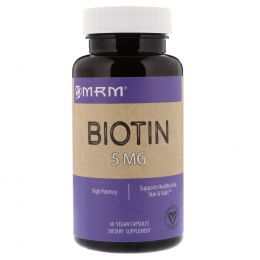 MRM, Биотин, 5 мг, 60 вегетарианских капсул