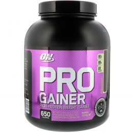 Optimum Nutrition, Pro Gainer, для набора веса с высоким содержанием белка, двойной шоколад, 2,31 кг (5,09 фунтов)