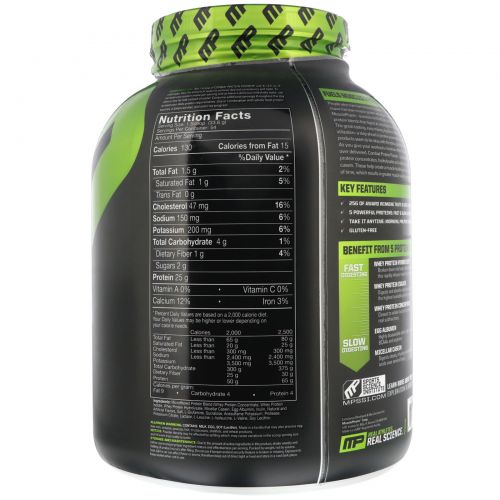 Muscle Pharm, Combat Powder, белок с разным временем высвобождения, ваниль, 4 фунта (1814 г)