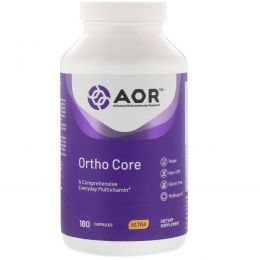 Advanced Orthomolecular Research AOR, Ortho-Core, усовершенствованная формула мультивитаминов/минералов, 180 капсул