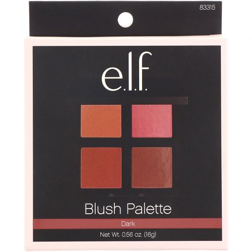 E.L.F. Cosmetics, Палетка румян, темных оттенков, 0,56 унции (16 г)