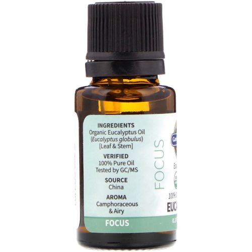 Garden of Life, 100% Organic & Pure, Essential Oils, Focus, Eucalyptus, 0.5 fl oz (15 ml)