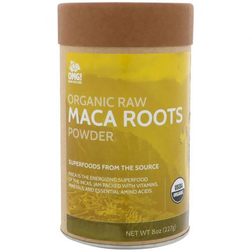 OMG! Food Company, LLC, Organic Raw, Maca Roots Powder, 8 oz (227 g)