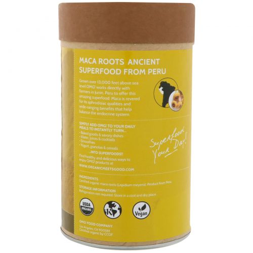 OMG! Food Company, LLC, Organic Raw, Maca Roots Powder, 8 oz (227 g)