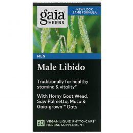 Gaia Herbs, SystemSupport, Male Libido, мужское либидо, 60 растительных жидкостных фитокапсул