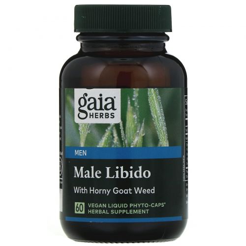 Gaia Herbs, SystemSupport, Male Libido, мужское либидо, 60 растительных жидкостных фитокапсул