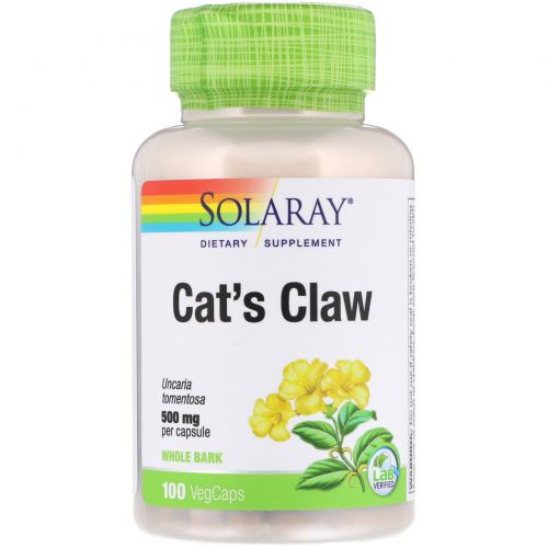 Solaray, Cat's Claw , 500 mg , 100 Veggie Caps