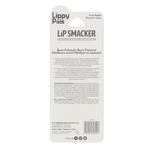 Lip Smacker, Lippy Pals, Fox, бальзам для губ, яблоко, 4 г