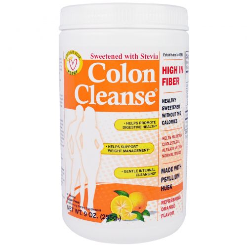 Health Plus Inc., "Чистка кишечника", средство для чистки толстого кишечника, с освежающим апельсиновым вкусом, 9 унций (255 г)