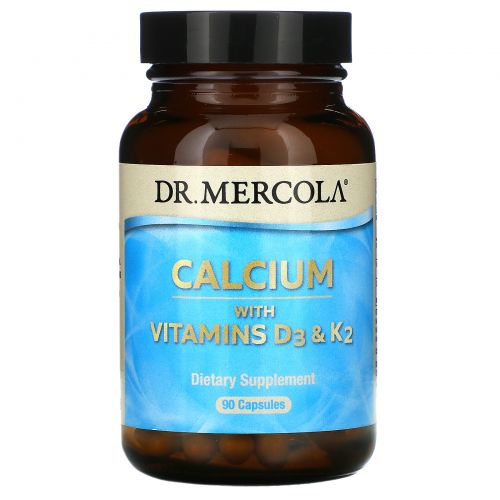 Dr. Mercola, Calcium with Vitamins D3 & K2, 90 Capsules