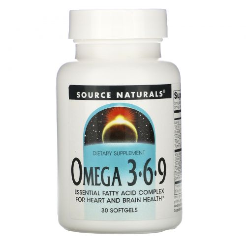 Source Naturals, Omega 3·6·9, 30 Softgels