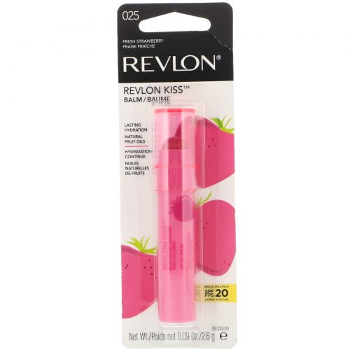 Revlon, Бальзам Kiss, оттенок 025 «Свежая клубника», 2,6 г