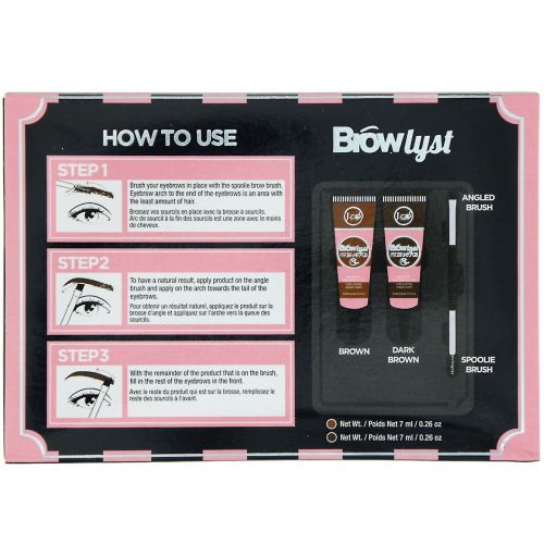 J.Cat Beauty, Набор гелей для бровей Browlyst Style Your Brow Gel Set, 1 набор