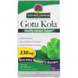 Nature's Answer, Готу кола, стандартизированный травяной экстракт, 300 мг, 60 вегетарианских капсул