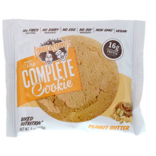 Lenny & Larry's, Complete Cookie, с арахисовым маслом, 12 печений, 4 унции (113 гр)