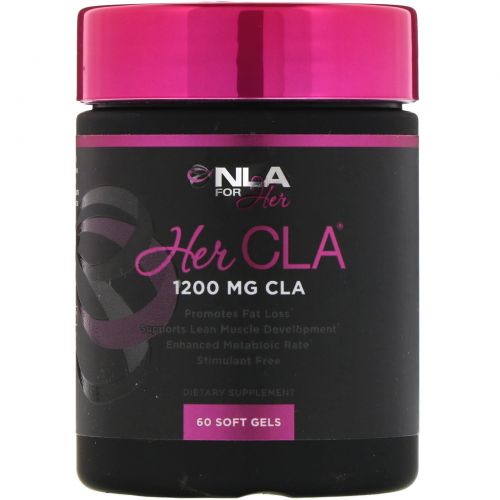 NLA for Her, Коньюгированная линолевая кислота Her CLA, 1200 мг, 60 капсул в мягкой оболочке