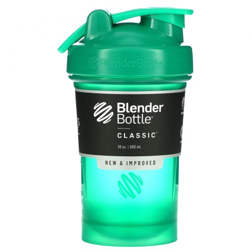 Blender Bottle, Classic With Loop, Emerald Green, 20 oz