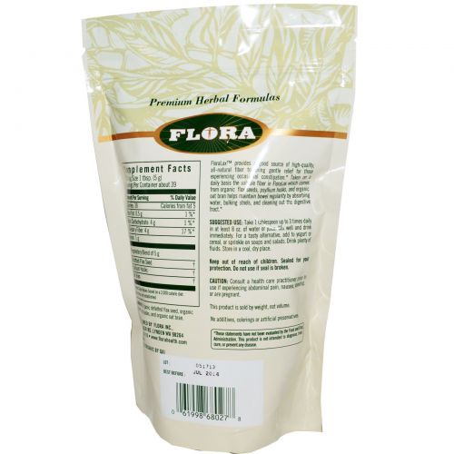 Flora, Сертифицированная органическая формула FloraLax, 198 г