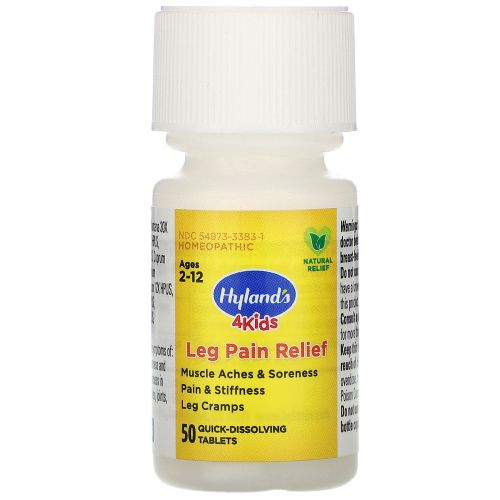 Hyland's, 4 Kids, Leg Pain Relief, Ages 2-12, 50 Quick-Dissolving Tablets