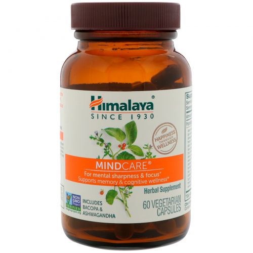 Himalaya Herbal Healthcare, Лечение мозга, 60 вегетарианских капсул