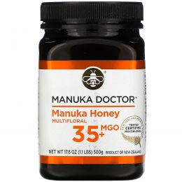 Manuka Doctor, Apiwellness, Био Активный Манука Мед, 10+, 1,1 фунта (500 г)