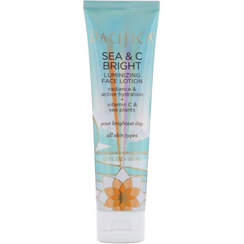 Pacifica, Sea & C Bright, Luminizing Face Lotion, 1.7 fl oz (50 ml)