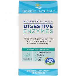 Nordic Naturals, Nordic Flora Digestive Enzymes, 45 Capsules