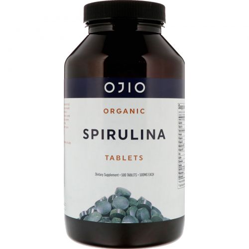 Ojio, Спирулина органическая, 500 мг, 500 таблеток