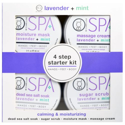 Petal Fresh, BCL Spa, Hands, Feet and Body, Calming & Moisturizing, Lavender plus Mint, 4 Piece Kit - 3 fl oz (85 ml) Each