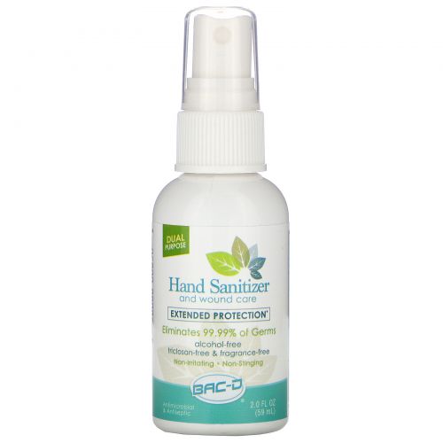 BAC-D, Hand Sanitizer and Wound Care, 2.0 fl oz (59 ml)