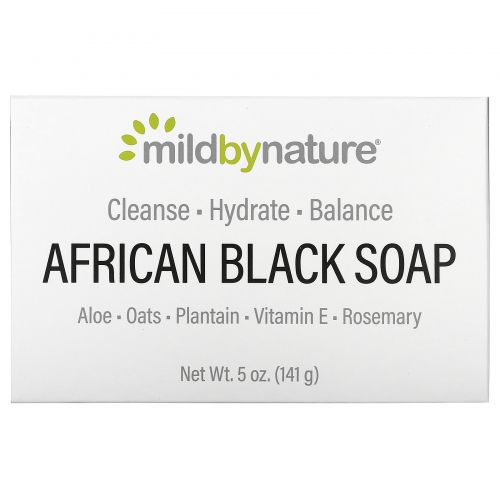 Mild By Nature, African Black, Bar Soap, With Oats & Plaintains, 5 oz (141 g)
