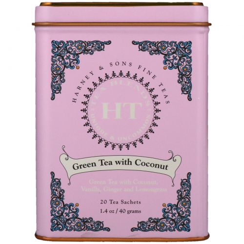 Harney & Sons, Green Tea with Thai Flavors, 20 Tea Sachets, 1.4 oz (40 g)