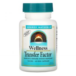 Source Naturals, Фактор передачи Wellness, 125 мг, 60 растительных капсул