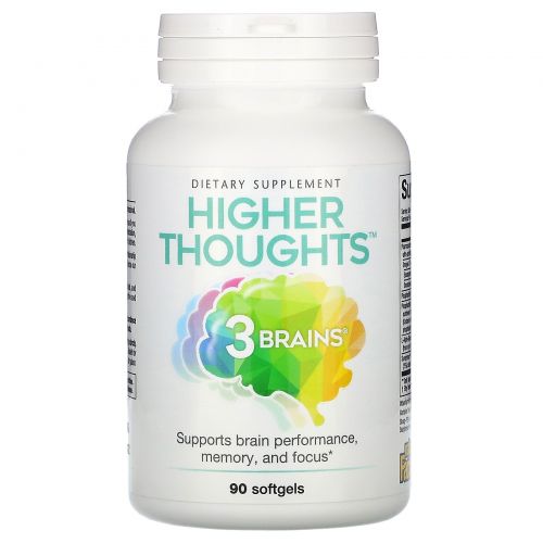 Natural Factors, 3 Brains, Higher Thoughts, 90 Softgels